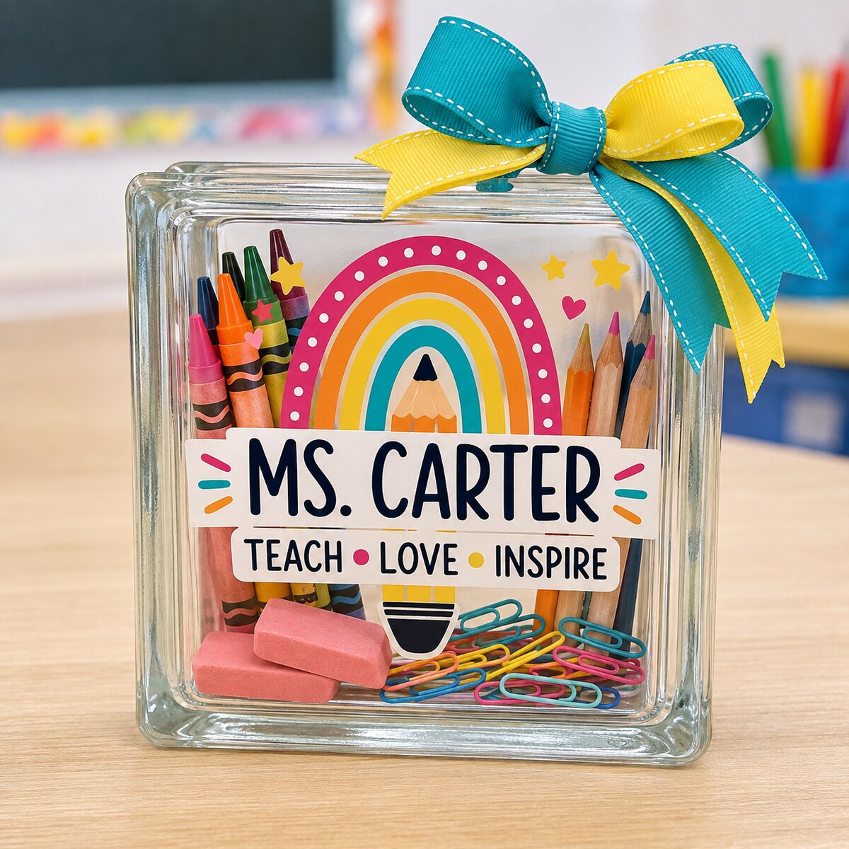 Teacher Glass Block