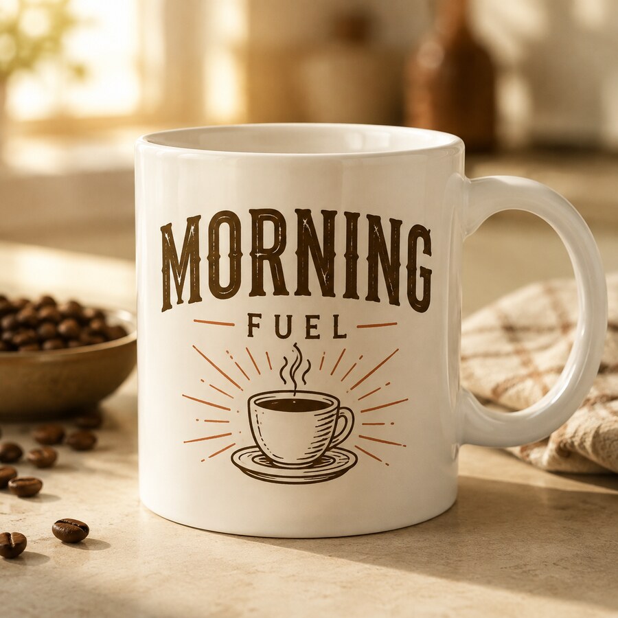 Morning Fuel design on a Bart's & Crafts product