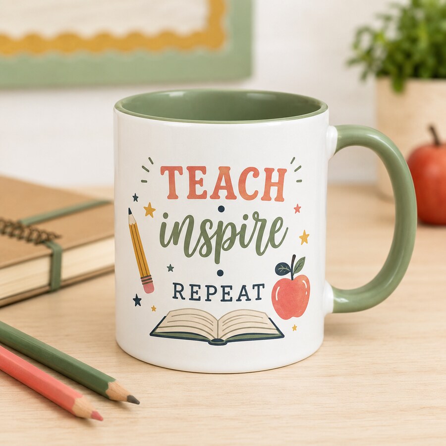 Teach · Inspire · Repeat design on a Bart's & Crafts product