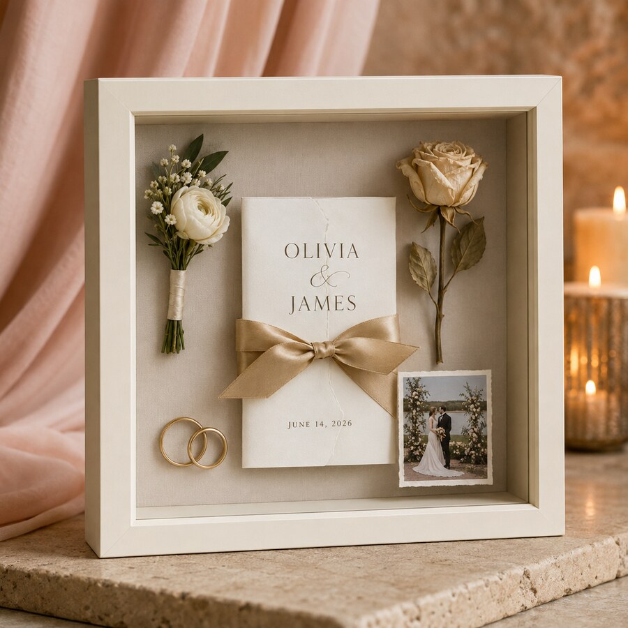 Wedding Keepsake design on a Bart's & Crafts product