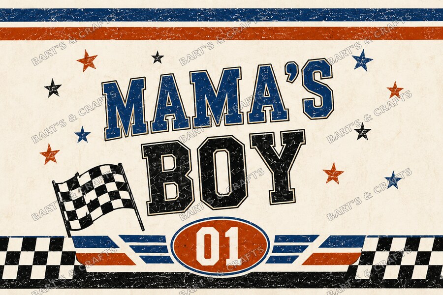 Mamma's Boy · Youth design on a Bart's & Crafts flat tumbler wrap