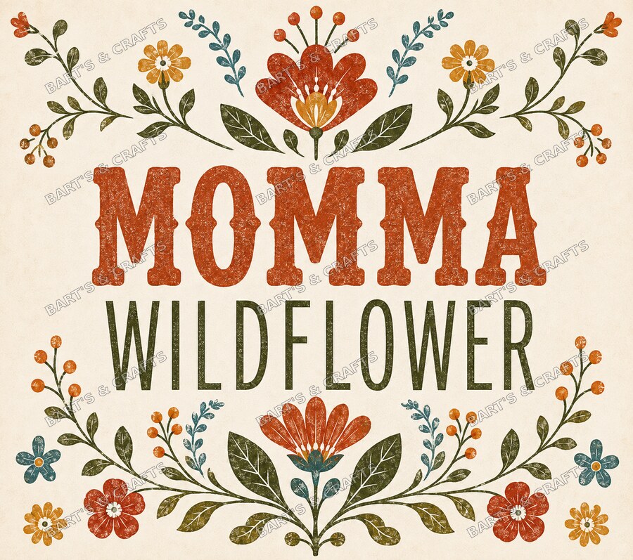 Wildflower Folk · Adult design on a Bart's & Crafts flat tumbler wrap