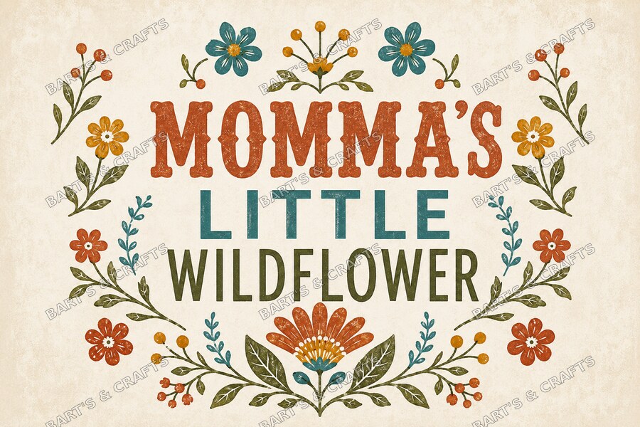 Little Wildflower Folk · Youth design on a Bart's & Crafts flat tumbler wrap