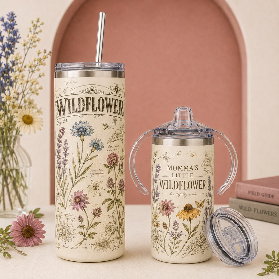 Wildflower Field Guide design on a Bart's & Crafts product