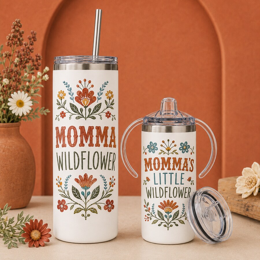 Wildflower Folk Floral design on a Bart's & Crafts product