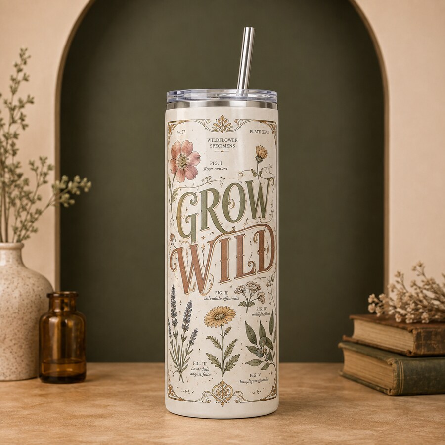 Grow Wild · 20 oz design on a Bart's & Crafts product